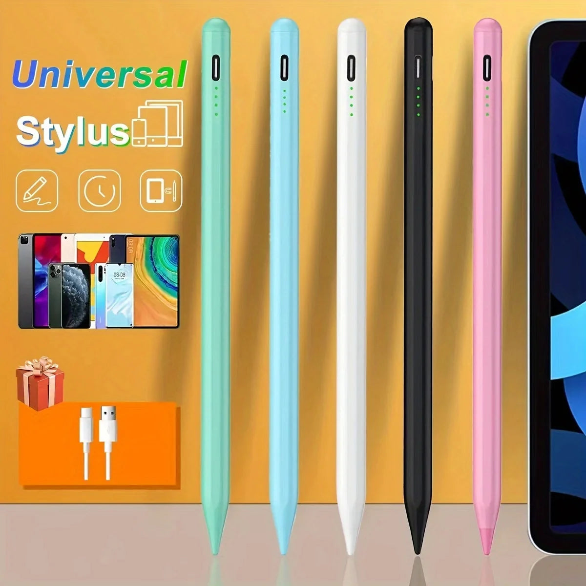 Stylus Pen for Apple iPad Android Tablet Pencil 2 Pro Air 3 4 5 M2 M3 M4 Mini 2024 2025 Find My in App Palm Rejection IOS Draw