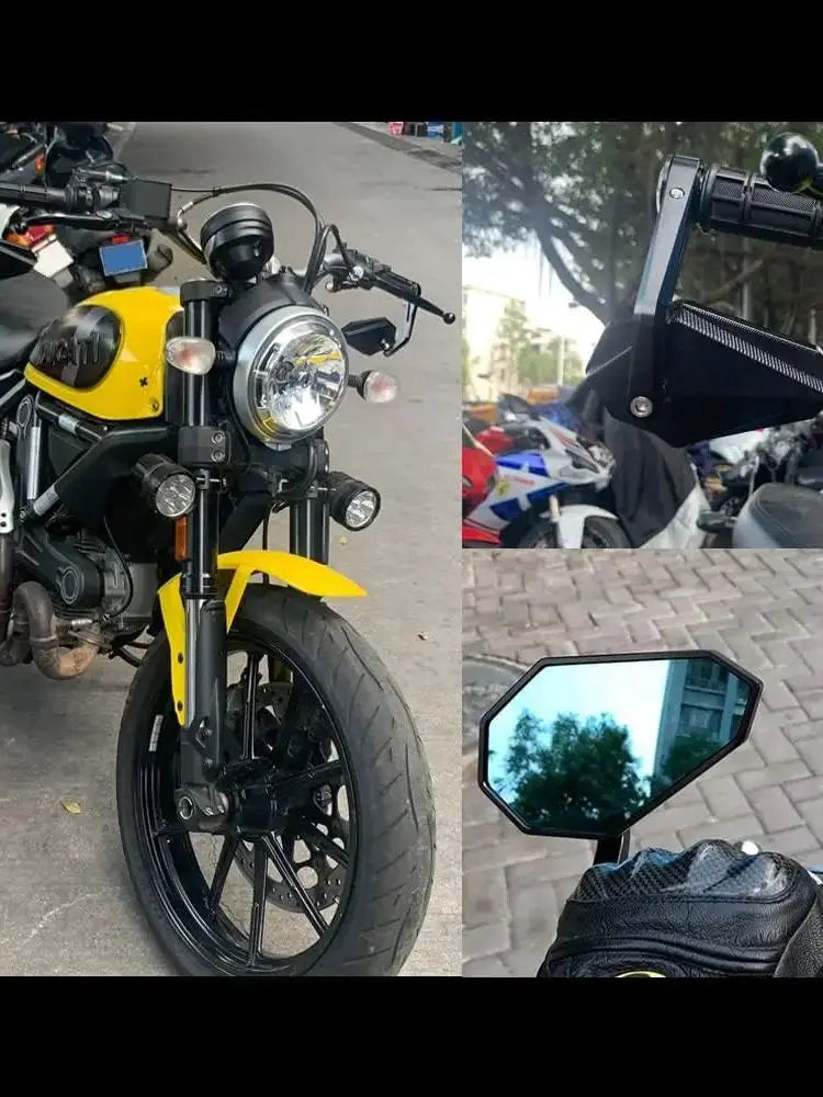 Motorcycle Rearview Handle Bar End Mirror Side Mirror Fit For YAMAHA MT-07 FZ-07 MT-09 FZ-09 MT-10 Tmax500 Tmax530 FZR XSR900