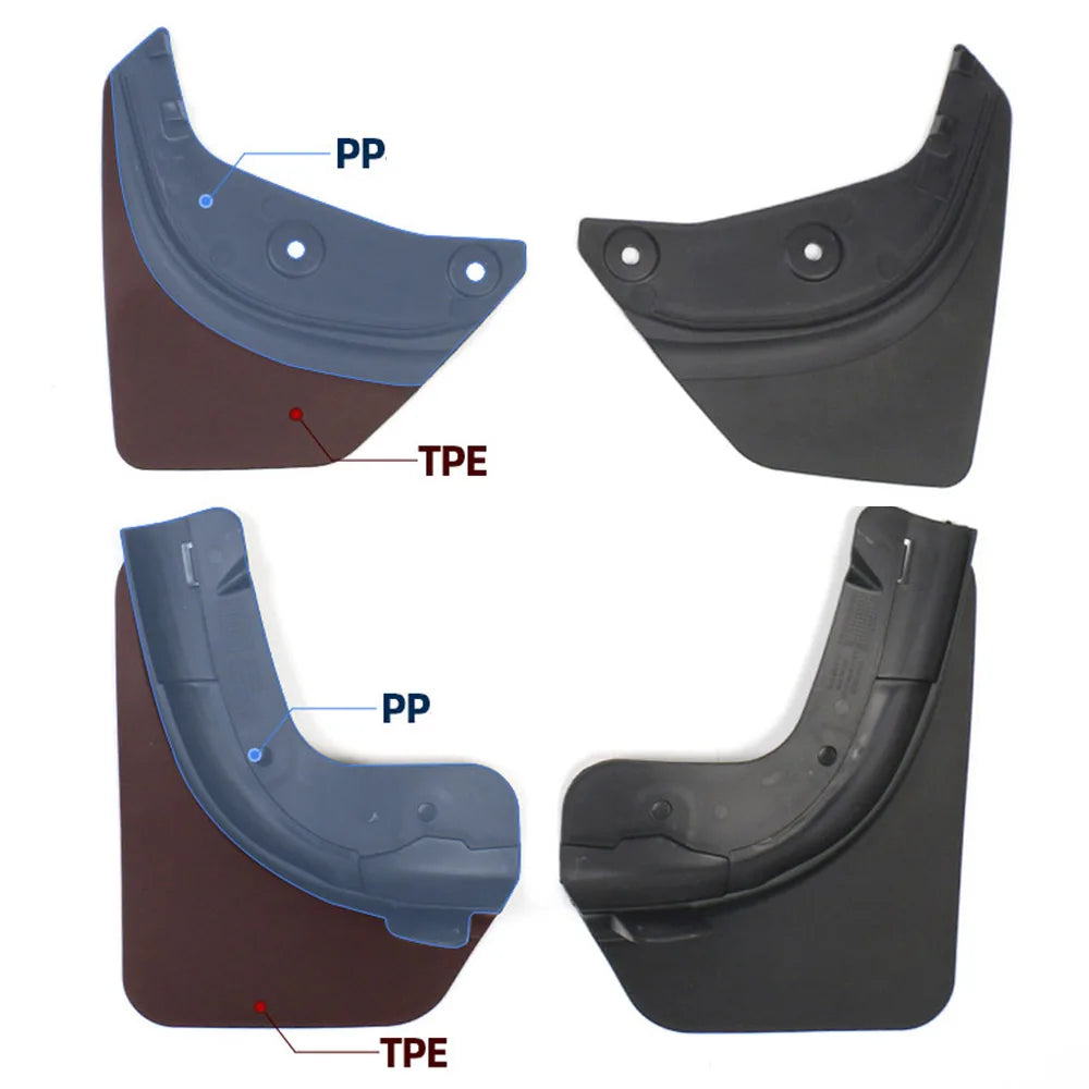 Soft Mud Flaps for Tesla Model 3 Highland 2024 Model Y 2024-2021 Mudflaps Splash Guards Mudguards Front Rear Fender Protector