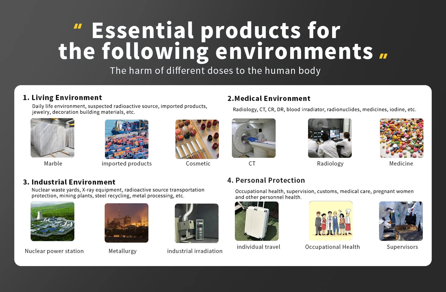 FNIRSI GC-01 Geiger Counter Nuclear Radiation Detector Personal Dosimeter X-ray γ-ray β-ray Radioactivity Tester Marble Detector