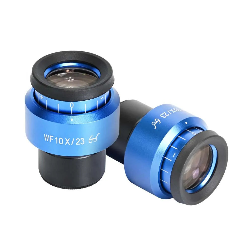 1PCS Stereo Microscope Eyepiece WF10X High-Eyepoint Diopter Adjustable Wide-Field Field of View 23mm Interface Diameter 30mm