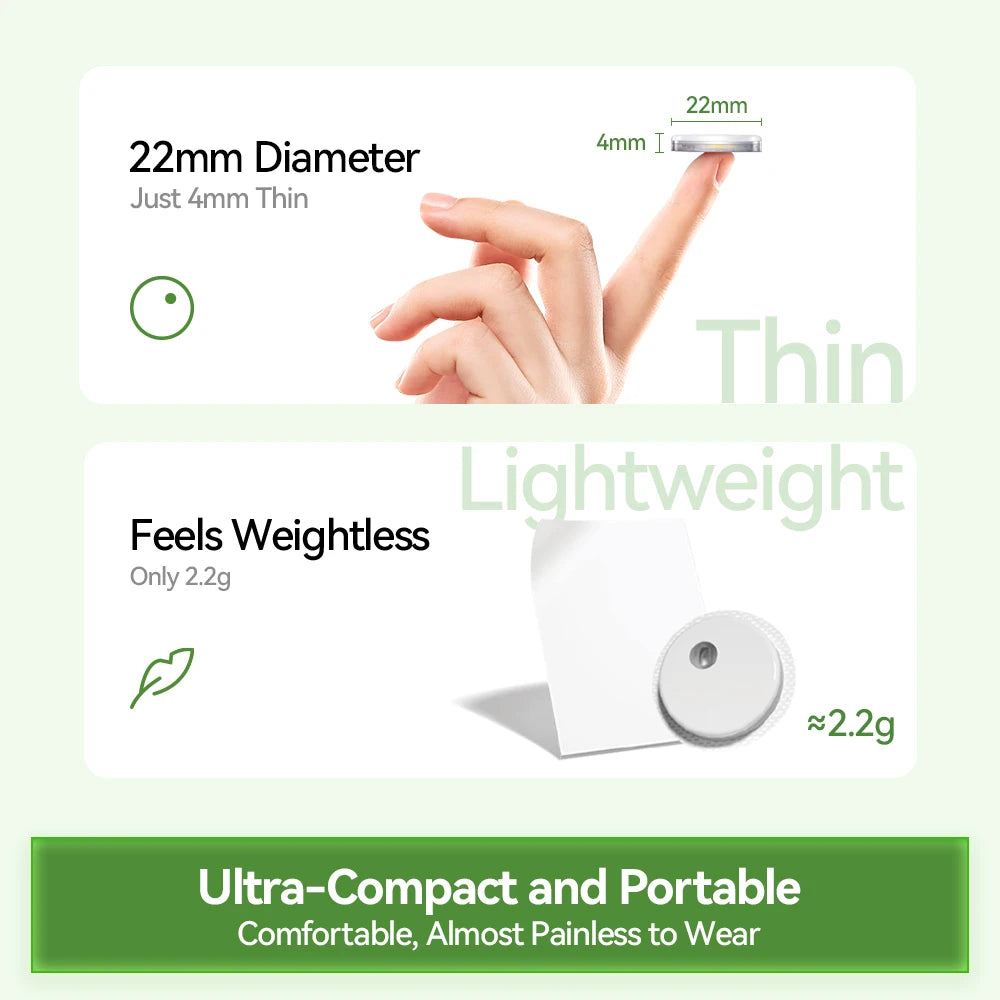 MicroTech LinX Dynamic Blood Glucose Monitor CGM Sensor Continuous Glucose Monitoring Diabetes Blood Glucose Tester 24Hx15Days