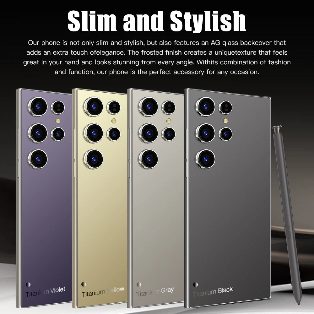 2025 NEW S26 Ultra Cellphones Original Smartphone 5G Dual SIM Android 14 Cell Phone Snapdragon 8 gen 3 Smart Mobile Phones