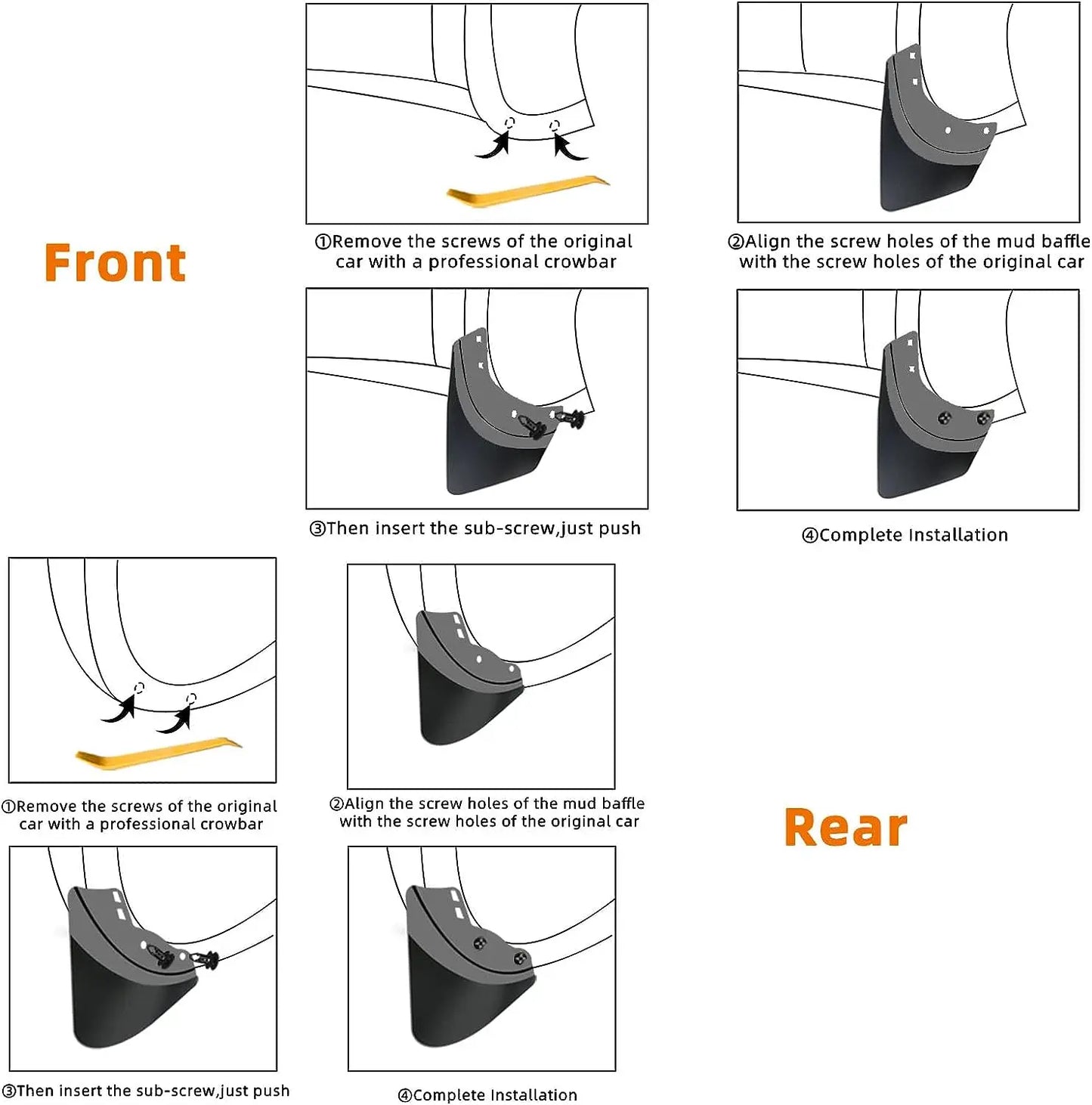 Soft Mud Flaps for Tesla Model 3 Highland 2024 Model Y 2024-2021 Mudflaps Splash Guards Mudguards Front Rear Fender Protector