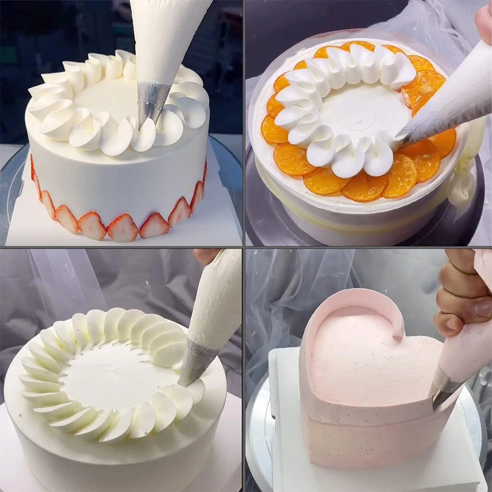 3pcs Rose Pastry Nozzles Cake Decorating Tools Flower Icing Piping Nozzle Cream Cupcake Tips Baking Accessories