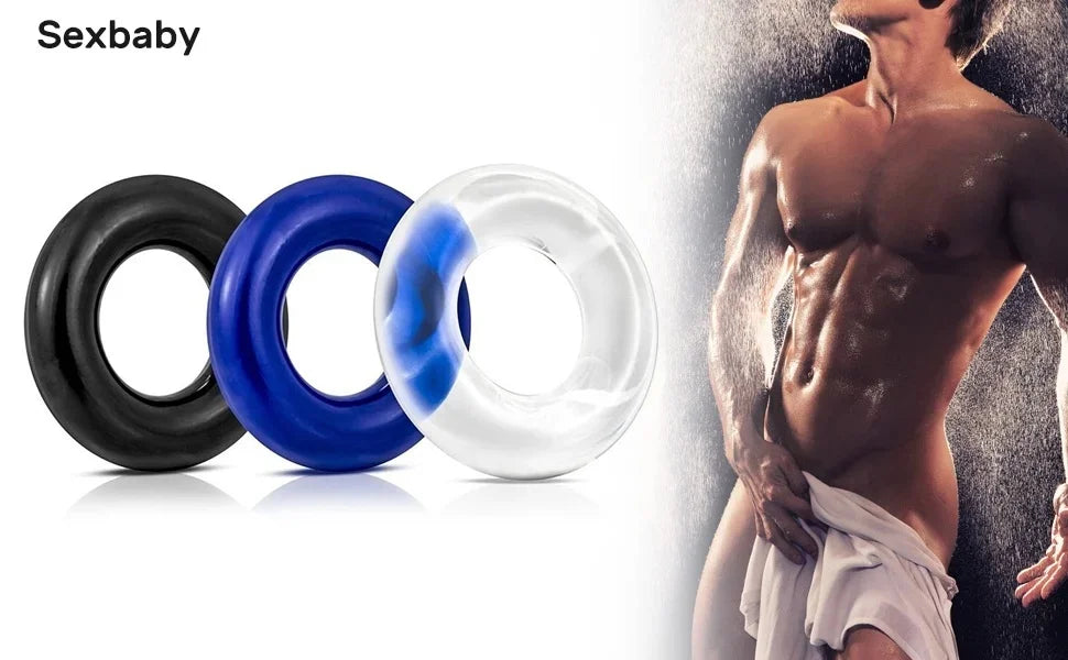 3 Pcs/Set Cock Ring Delay Ejaculation Penis Ring Sex Toys For Men Dick Enlargement Silicone Adult Supplies 18+ Stronger Erection