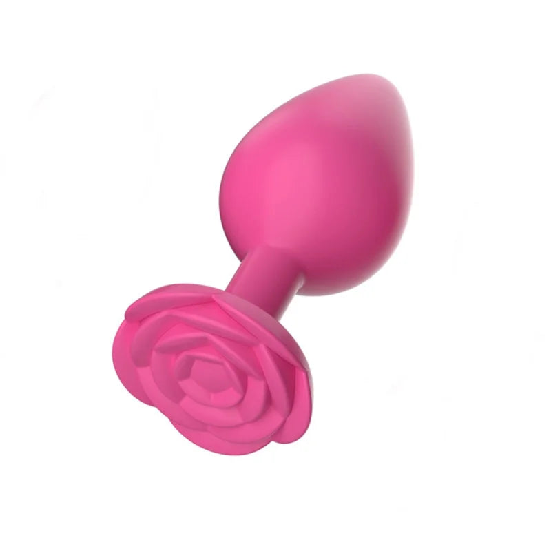 Rose Anal Plug 3 Size Silicone Butt Plugs Stimulator Anal Sex Toys Prostate Massager Anal Trainer Sex Toys for Men Women Couples