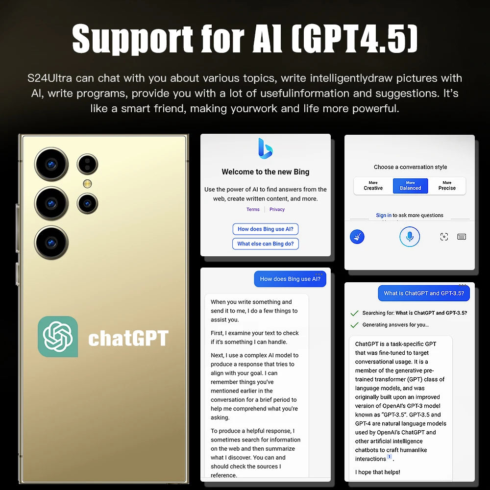 2025 NEW S26 Ultra Cellphones Original Smartphone 5G Dual SIM Android 14 Cell Phone Snapdragon 8 gen 3 Smart Mobile Phones