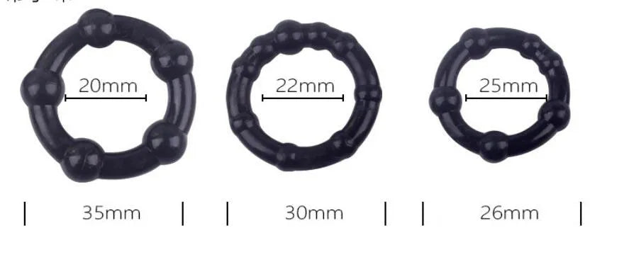 3 Pcs/Set Cock Ring Delay Ejaculation Penis Ring Sex Toys For Men Dick Enlargement Silicone Adult Supplies 18+ Stronger Erection