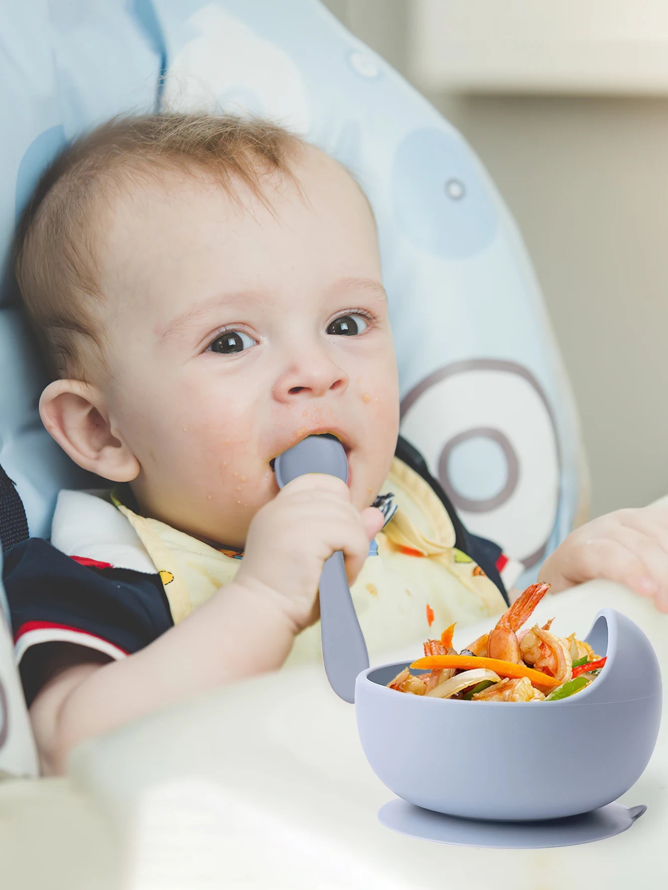 2PC Silicone Sucker Bowl Feeding Tableware for Infant and Young Training Learning To Eat Bowls and Baby Supplementary Food Bowls