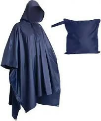 3 in 1 Raincoat Backpack with Hood Poncho Waterproof