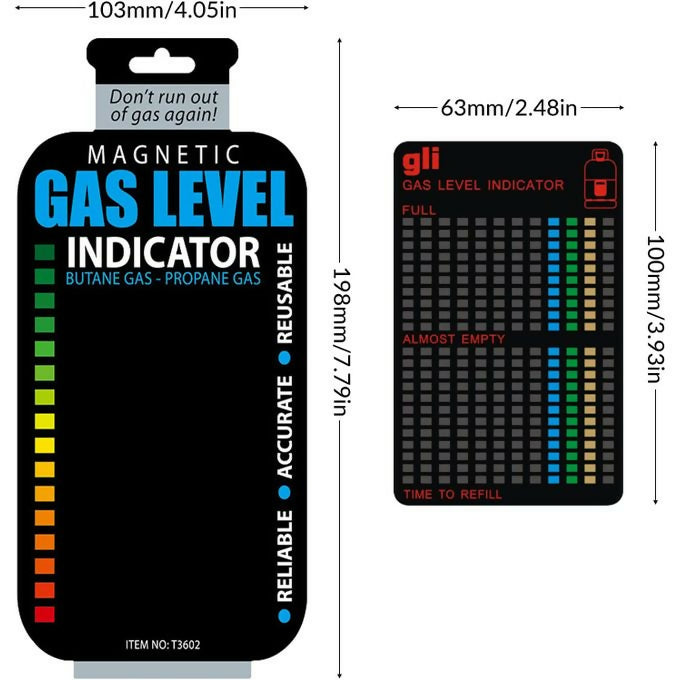 10pcs Magnetic Gas Level Indicator Re-usable LPG