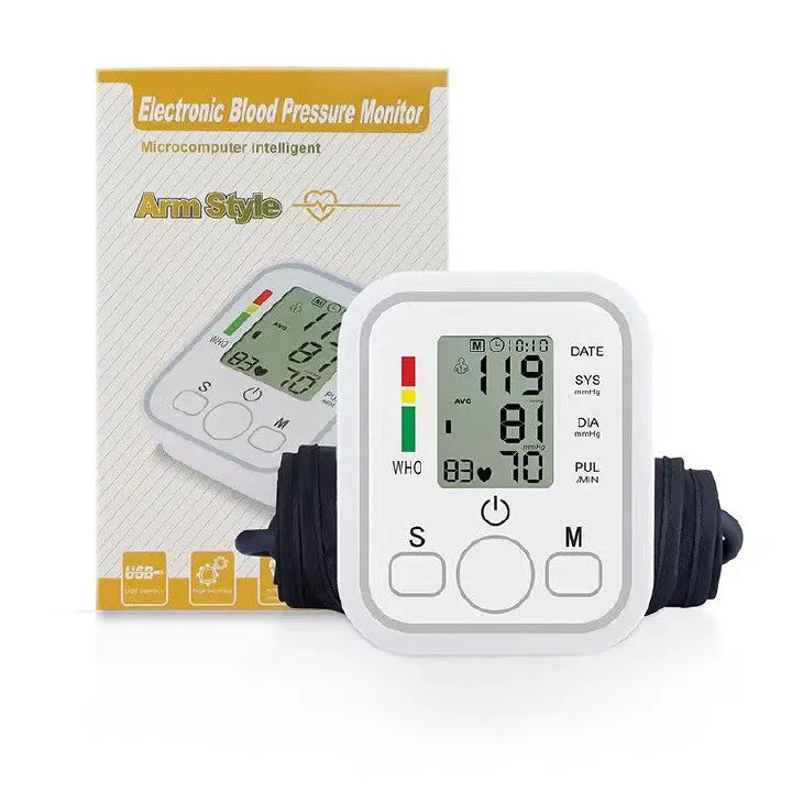 Wrist Digital Blood Pressure Machine, Portable Wrist Blood Pressure Monitor, Automatic Health Monitor with WHO Warning Message