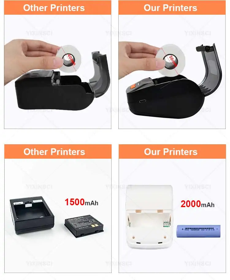 58mm Mini Portable Mobile Bill Ticket Thermal Receipt Printer Bluetooth USB Printer For Android IOS Windows Pocket Bill Makers