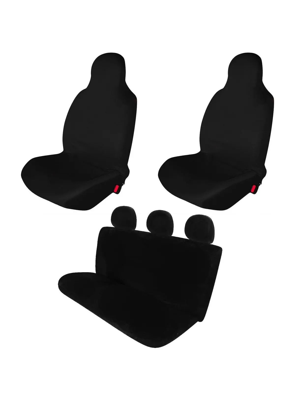 Automobile Seat Cover Protective Universal Car 5 Seat Cover Set Washable Flexible Elastic Black White Cover (100% Cotton Fabric)