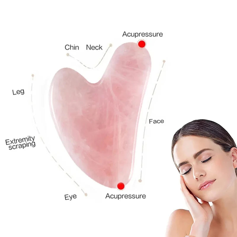 1pc Heart Shape Resin Gua sha Massage Scraper Face Massager Acupuncture Gua Sha Board Acupoint Face Eye Care SPA Massage Tool