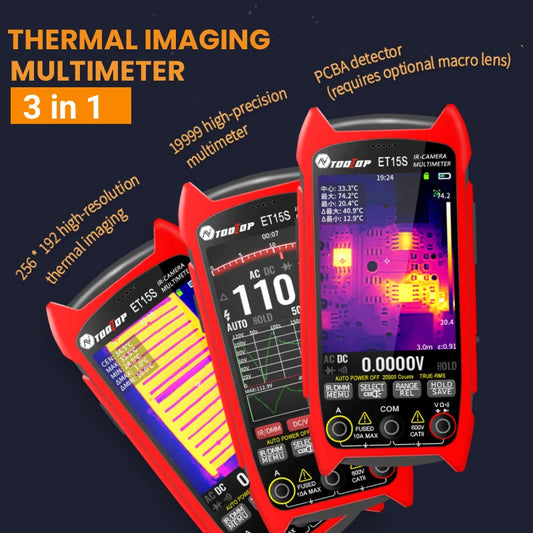 256*192 Industrial Thermal Camera 3.5Inch PCB Thermal Imager with 19999 Counts Multimeter Circuit Board Electrical Inspect