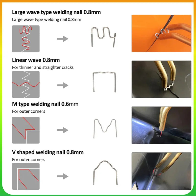 3000PCS Hot Stapler Staples For Plastic Welder Automotive Repair Machine Welding Wire Car Bumper Repair Welding Machine Tool