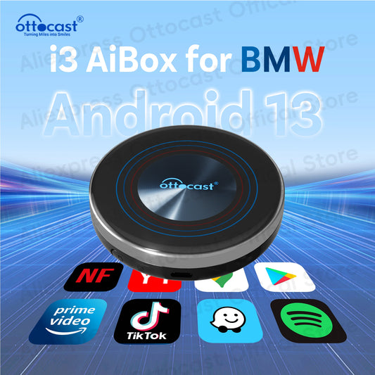 OTTOCAST Android 13 AI Box for BMW Wireless CarPlay for Netflix for BMW ID6 ID7 ID8 Car Accessories 2025 New Year Gift for Men