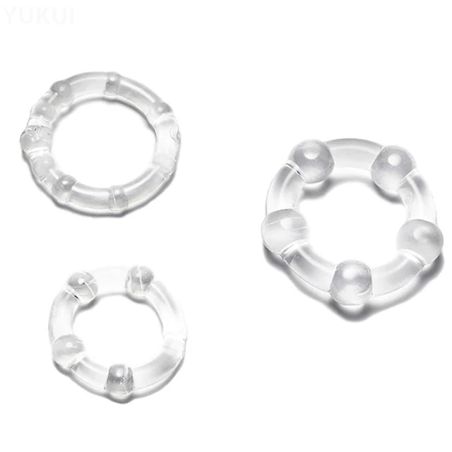 3 Pcs/Set Cock Ring Delay Ejaculation Penis Ring Sex Toys For Men Dick Enlargement Silicone Adult Supplies 18+ Stronger Erection