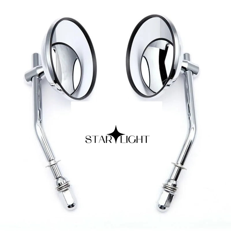 M8 Motorcycle Rearview Mirror Retro Rear Mirrors Round Side Mirrors For Harley Dyna Bobber Chopper Sportster Old School Touring