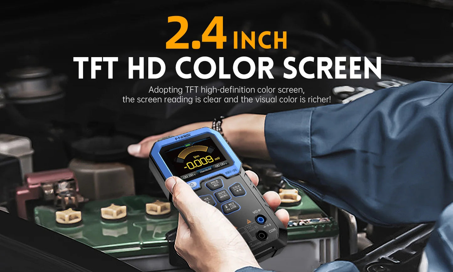 FNIRSI DMT-99 Digital Multimeter 9999 Counts Smart Professional Tester 1000V 10A True RMS Auto Range AC DC Ohm Hz Capacitance