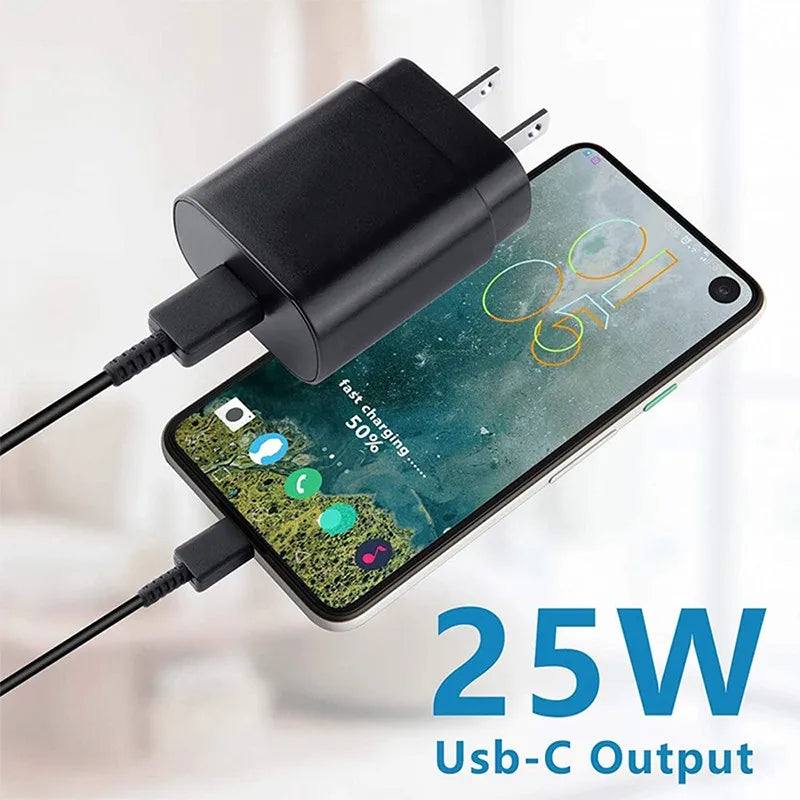 USB C Charger PD 25W Super Fast Charger 3.28 ft Type C Cable Fast Charging for Samsung Galaxy S23 S22 Ultra Note10 Phone Charger