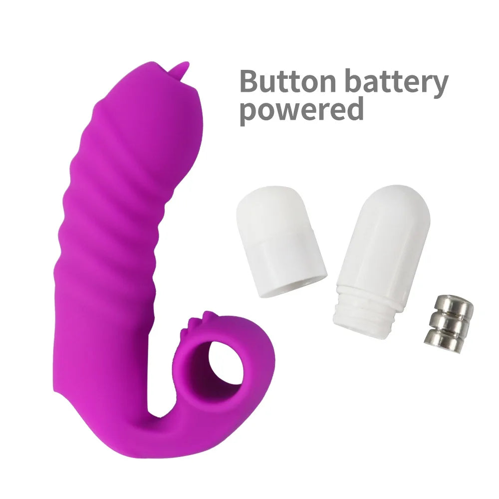 Mini Finger Vibrator Tongue Massager Vagina Stimulation Adult Products G-spot Sex Toys for Women Erotic Toy Clitoris Stimulator