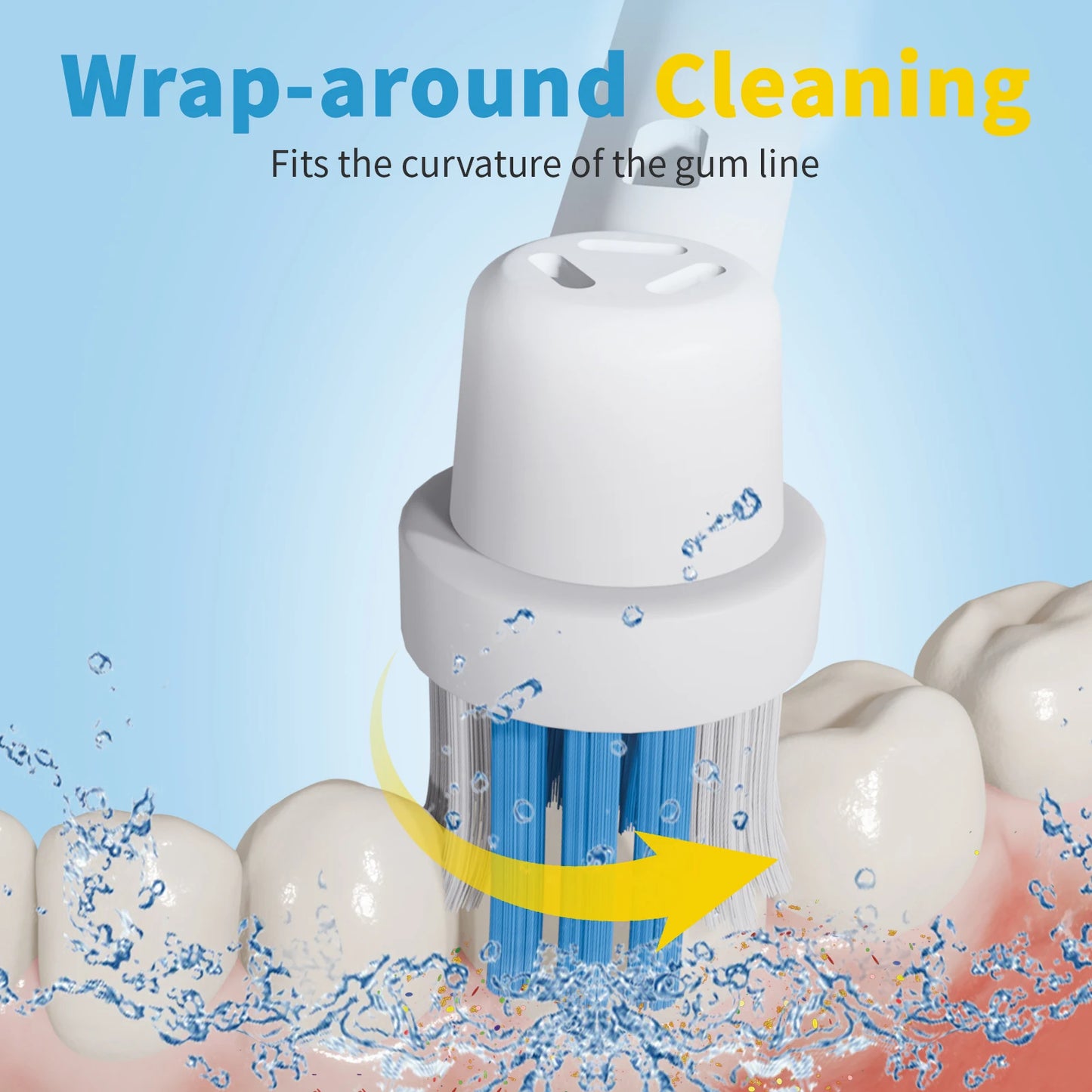 4Pcs Replacement Toothbrush Heads Compatible with Oral-B Braun Professional Electric Toothbrush Heads Brush Heads
