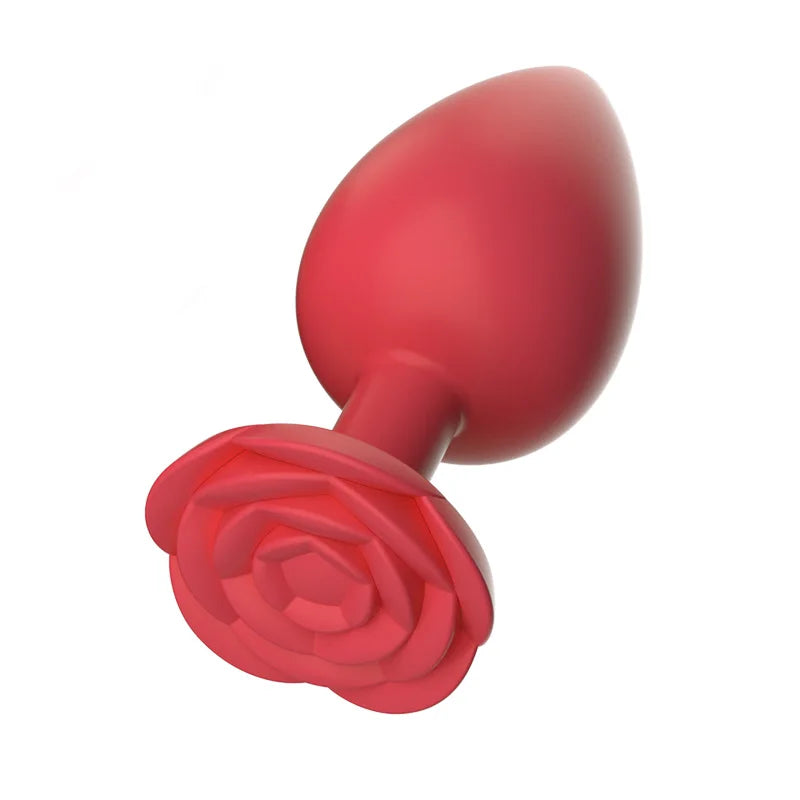 Rose Anal Plug 3 Size Silicone Butt Plugs Stimulator Anal Sex Toys Prostate Massager Anal Trainer Sex Toys for Men Women Couples