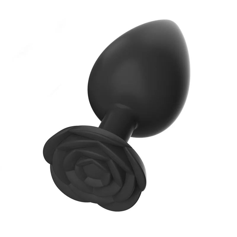 Rose Anal Plug 3 Size Silicone Butt Plugs Stimulator Anal Sex Toys Prostate Massager Anal Trainer Sex Toys for Men Women Couples