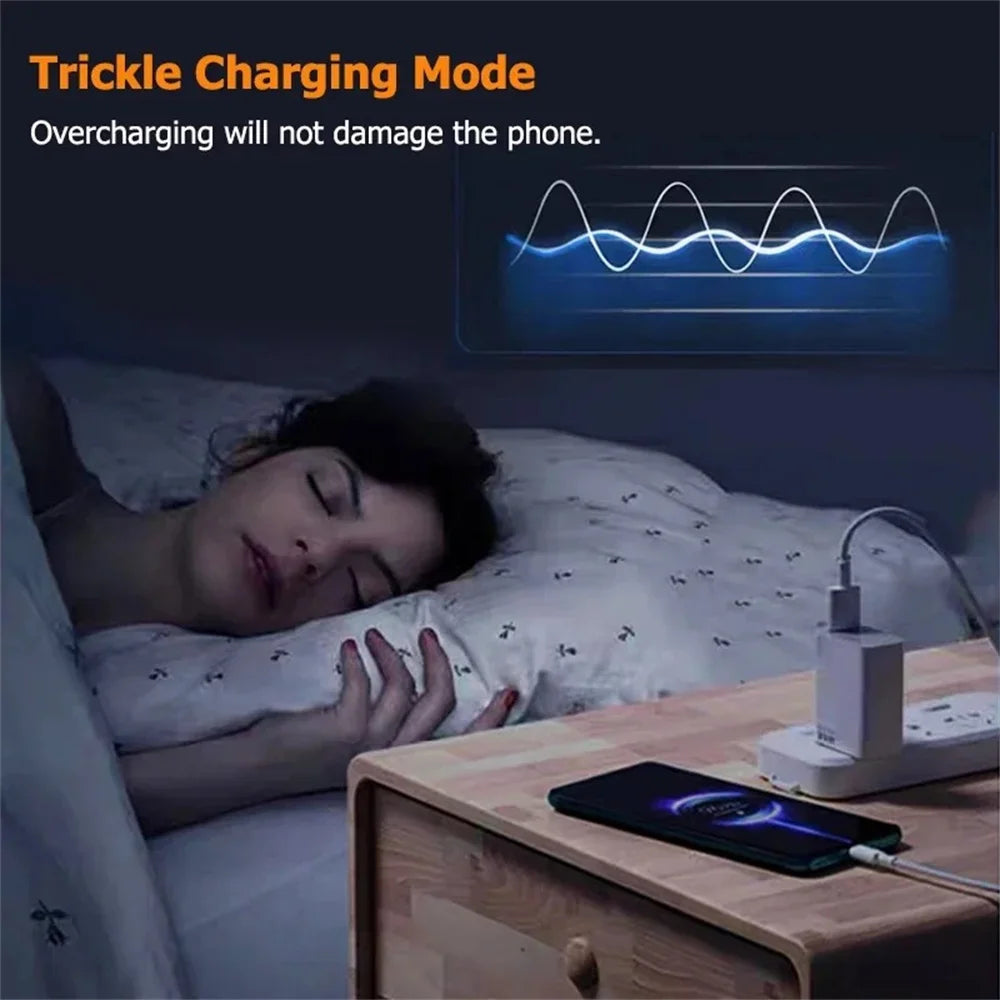 33W USB Fast Charger Quick Charge Mobile Phone Power Adapter For Xiaomi Redmi Note 13 12 11 10 iPhone Samsung EU/US Plug Charger