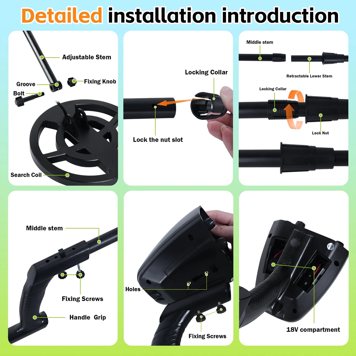 Underground Metal Detector GTX5030H GTX5030 Treasure Hunter Gold Circuit Metales HOT SALE Detecting Gold, Coin, Treasure Hunting