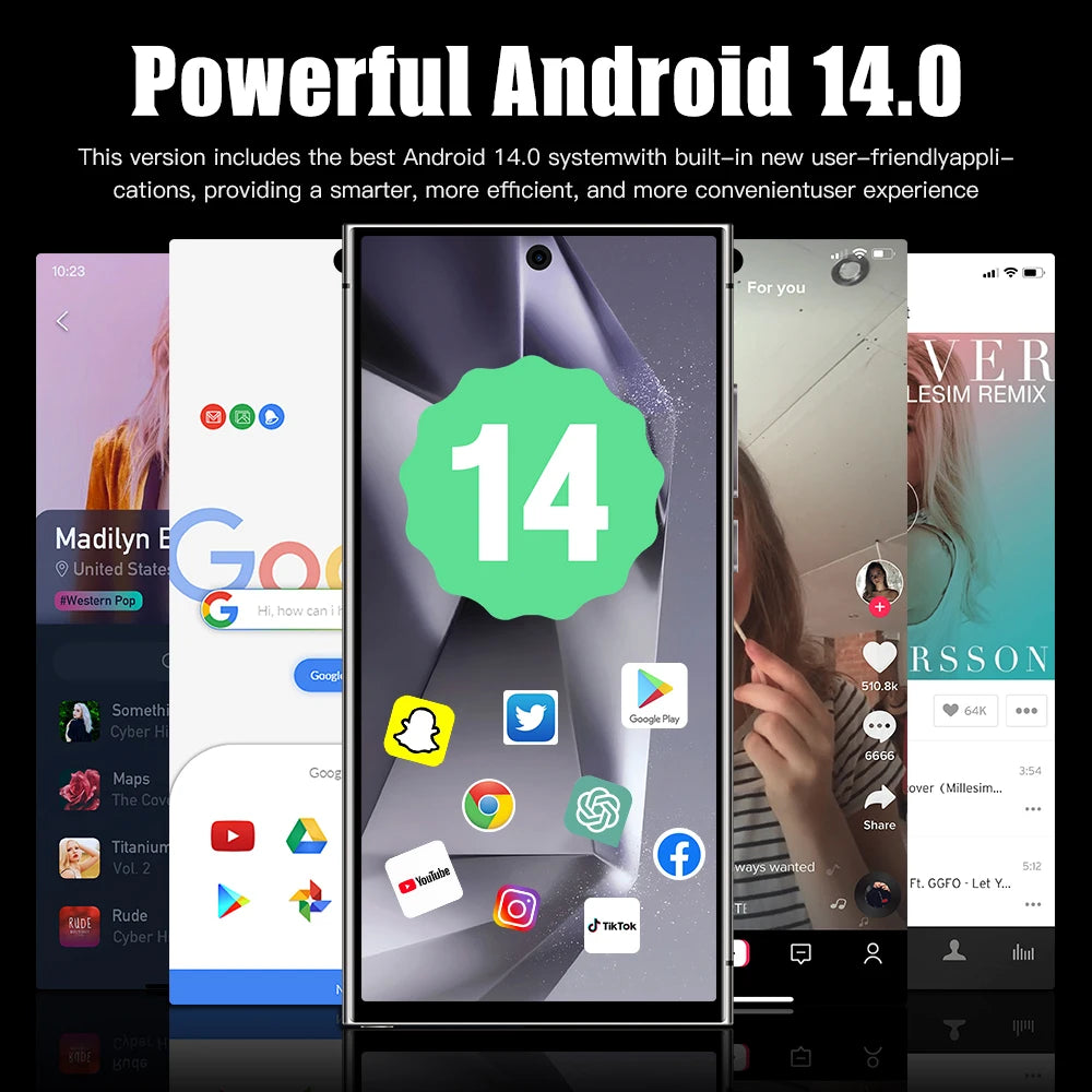 2025 NEW S26 Ultra Cellphones Original Smartphone 5G Dual SIM Android 14 Cell Phone Snapdragon 8 gen 3 Smart Mobile Phones