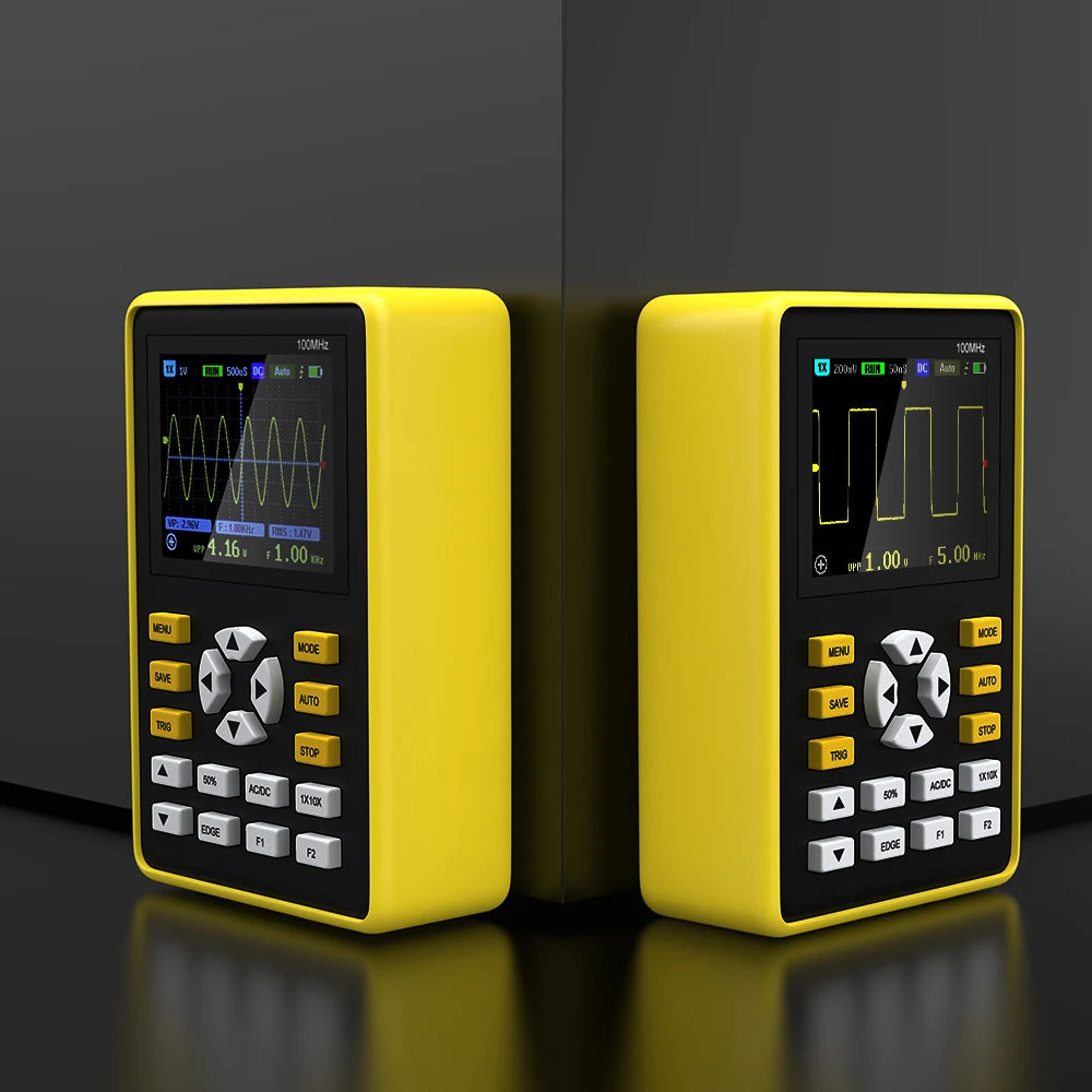 FNIRSI 5012H Handheld Digital Oscilloscope 500MS/s Sampling Rate 10MHz Analog Bandwidth 2.4 Inches Support Waveform Storage