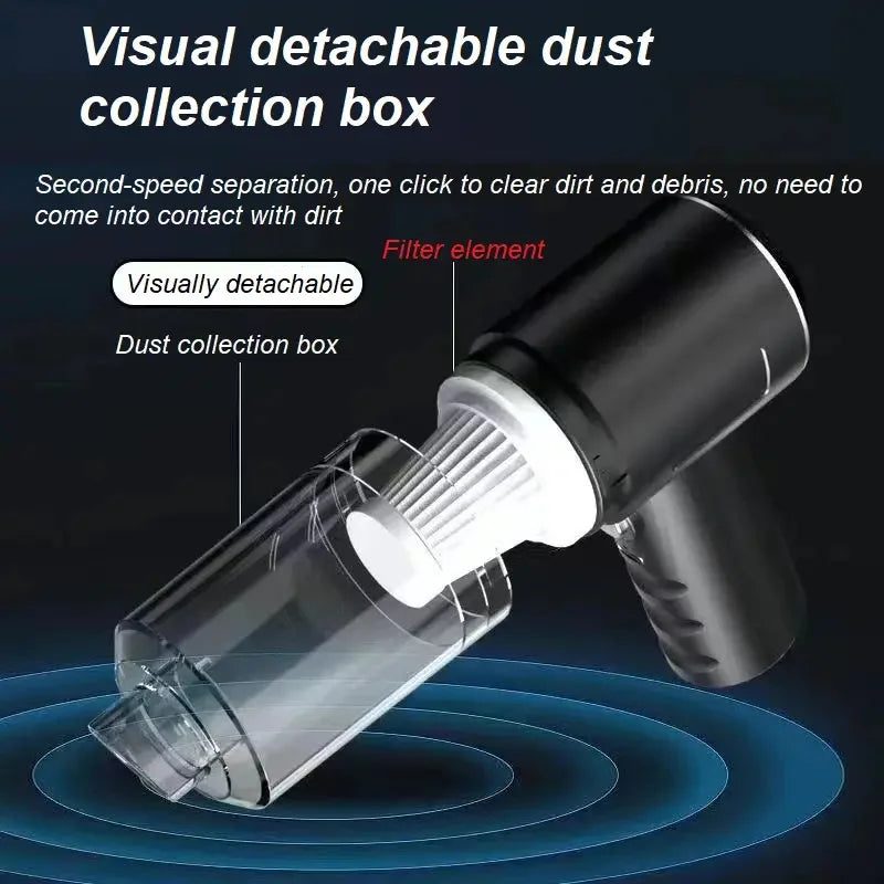Combination Vacuum Cleaner USB Charging Car Household Vacuum Cleaner Small Car with Fully Automatic High Power Powerful Cleaning