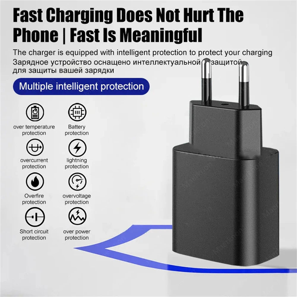 45W USB C Charger PD Super Fast Charger 3.28 ft Type C Cable Quick charge for Samsung Galaxy S23 S22 Ultra Note 10 Phone Charger