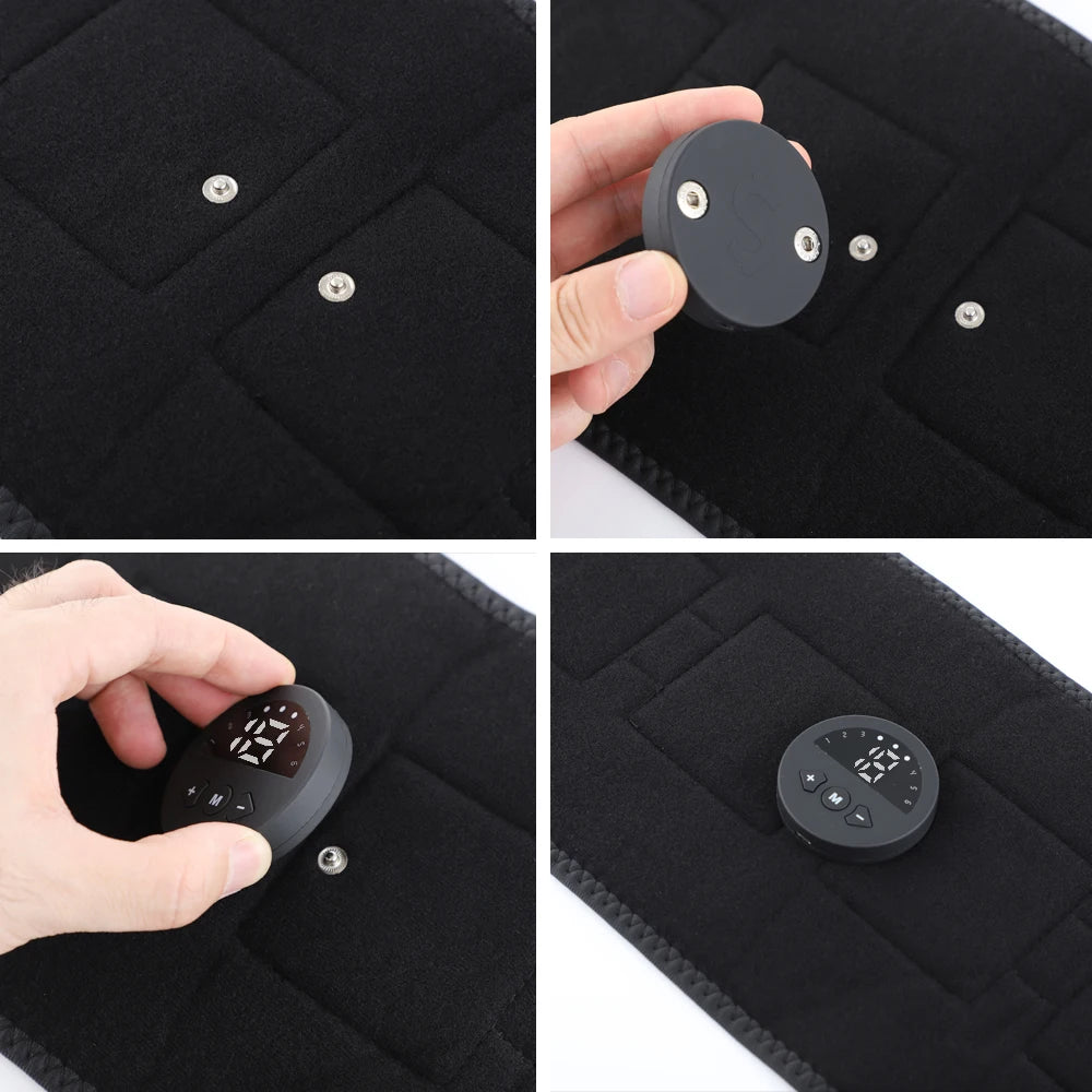 EMS Pulse Body Massager Belt Smart Abdomen Muscle Stimulator Fat Burner Waist Weight Loss Body Slimming Massage Fitness 1PC