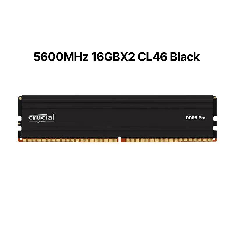 Crucial Pro DDR5 RAM 16GBx2 6400MHz 6000MHz Overclocking Desktop Gaming Memory Intel XMP 3.0 & AMD EXPO Compatible for PC Gamer