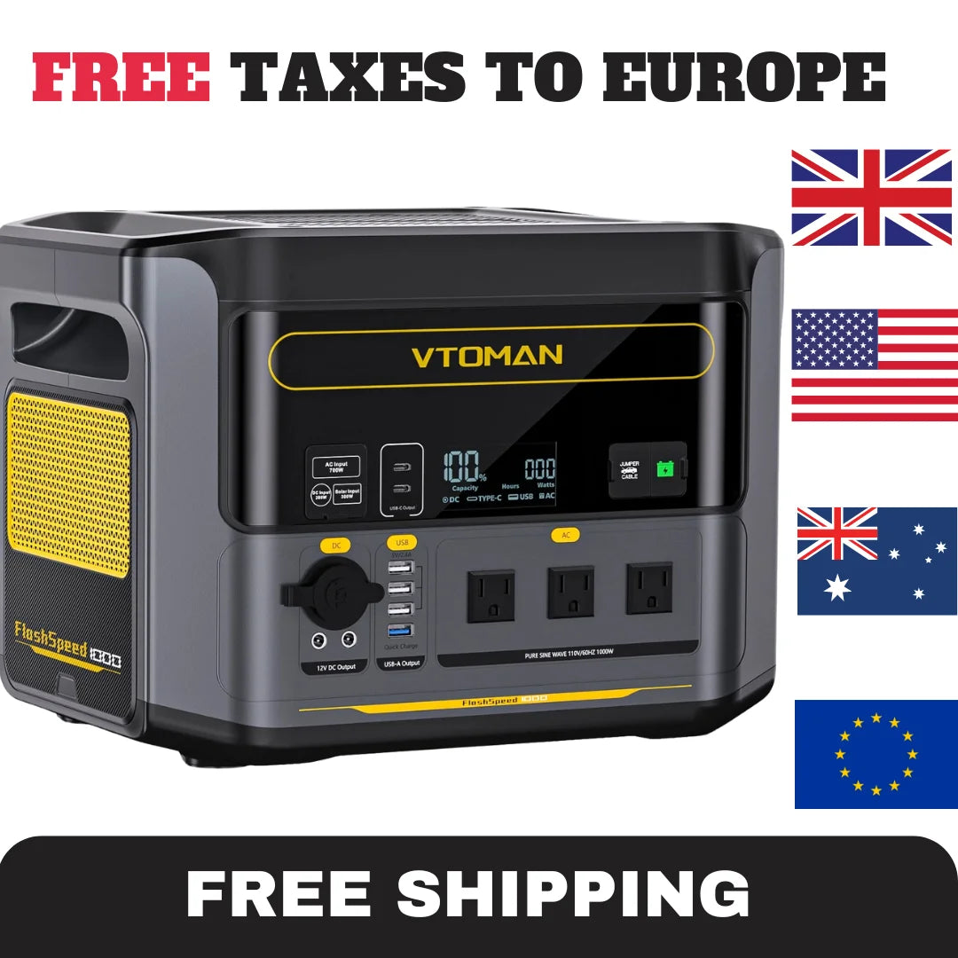 FlashSpeed 1000 Portable Power Station 2000W 828Wh LiFeP04 Battery For Outdoor Camping Tent Travel