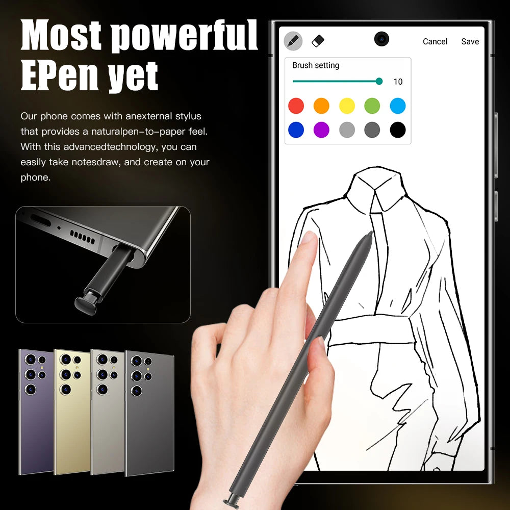 2025 NEW S26 Ultra Cellphones Original Smartphone 5G Dual SIM Android 14 Cell Phone Snapdragon 8 gen 3 Smart Mobile Phones