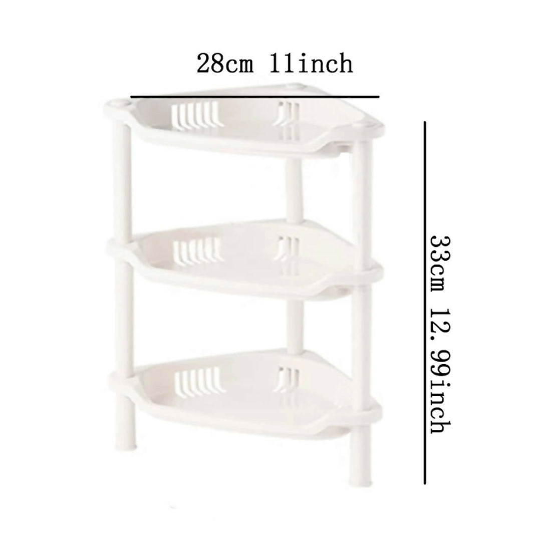 3 Layer Small Bathroom Rack (White)