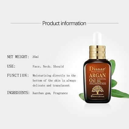 Disaar Argan Oil Hyaluronic Facial Serum Brighten Antiaging