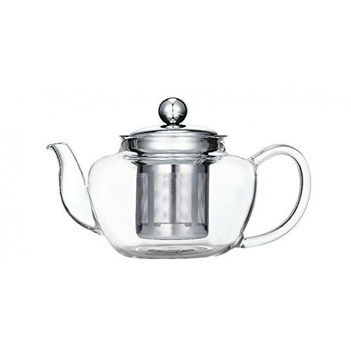 Clear Glass Teapot with Stainless Steel Infuser