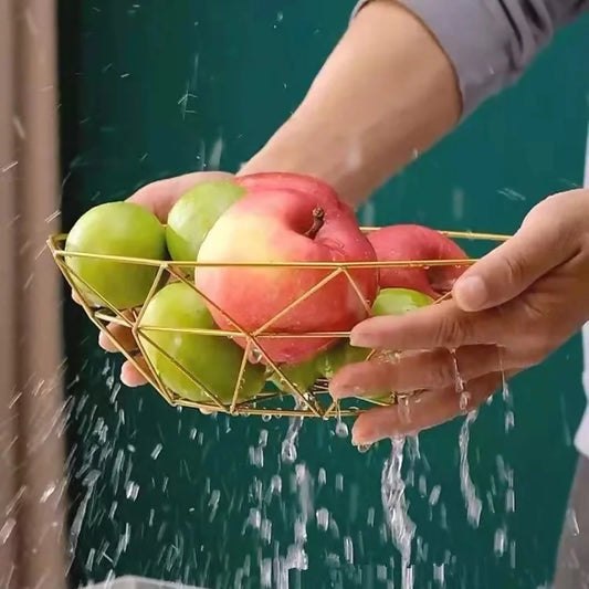 Geometric Wire Fruit Basket