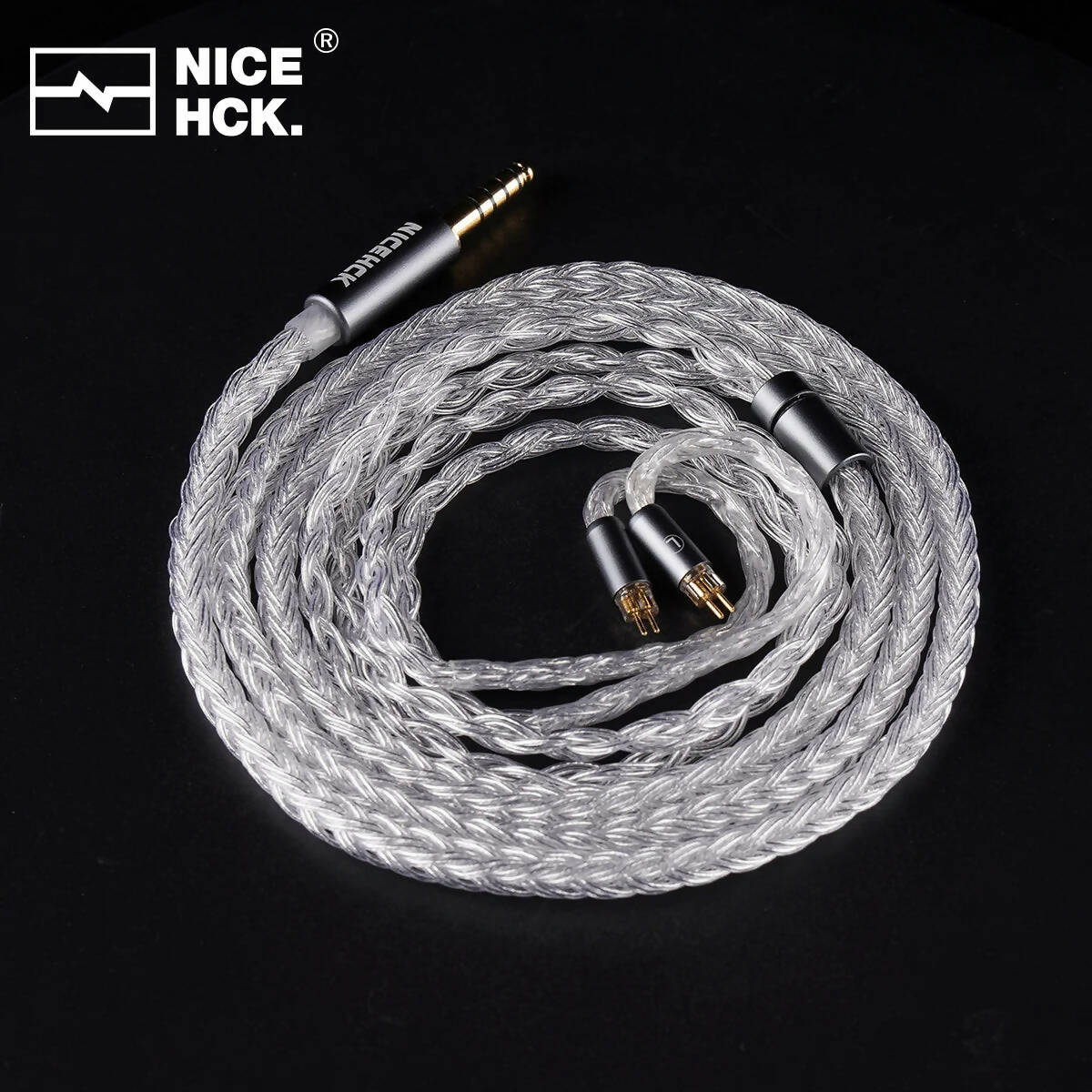 NICEHCK IcyMoon In Ear Monitor Replace IEM Cable 16 Cores OCC+Silver Plated OFC HiFi Audio Wire MMCX/2Pin/QDC for DB2 Carat