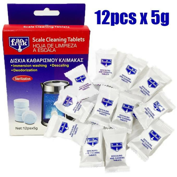 12pcs Scale Cleaning Tablets Kettle Descaling Agent Accessories Scale Remover Tea Pot Cleaner