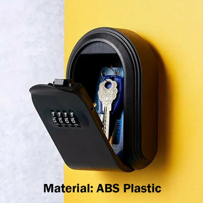 Plastic Door Key Box Safe Password Lock, Entrance Store Case Container 4 Digit Secret Storage Resettable Code