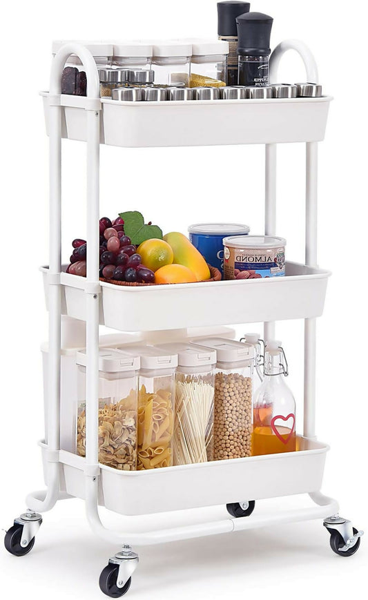 Multi-functional Movable Trolley Storage Rack