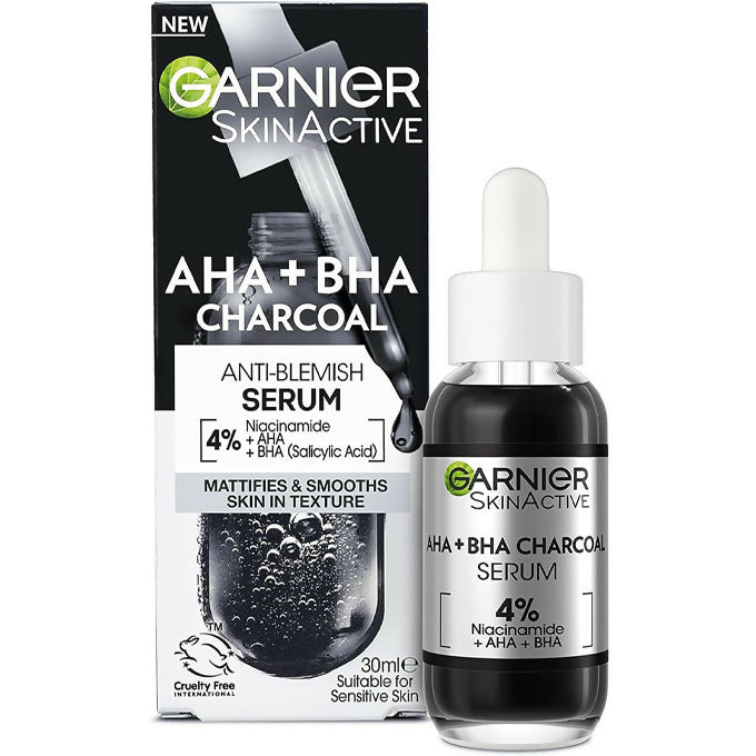 Garnier AHA +BHA Charcoal Anti-Imperfection Serum – 30ml